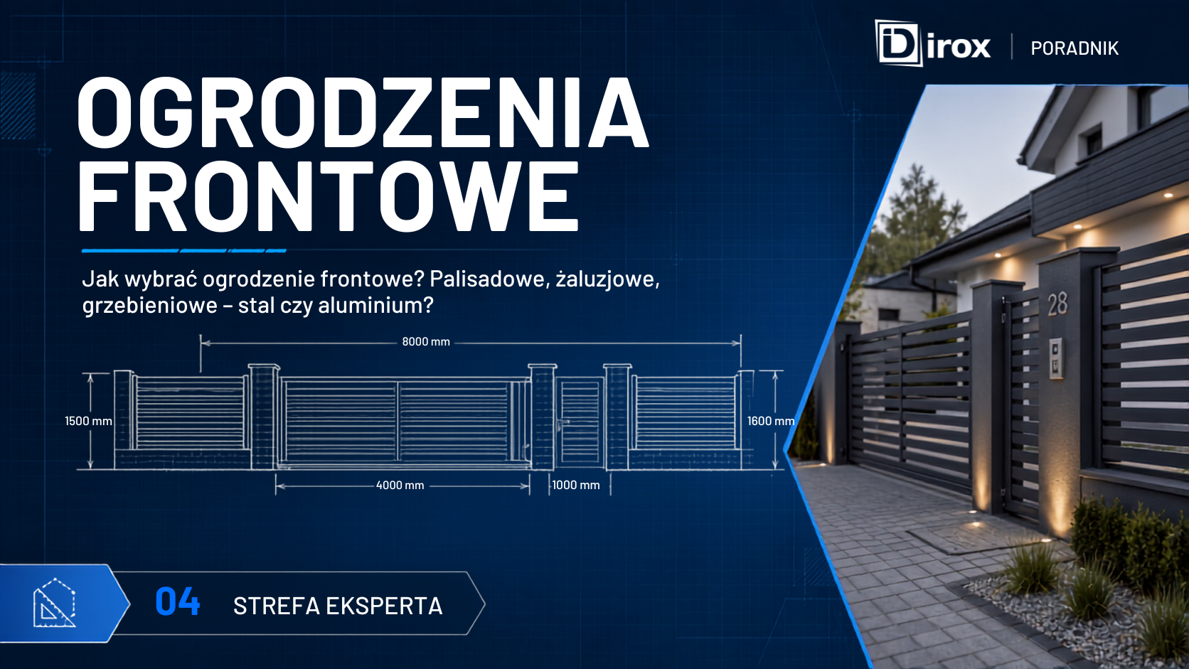 Jak wybrać ogrodzenie frontowe? Palisadowe, żaluzjowe, grzebieniowe – stal czy aluminium?