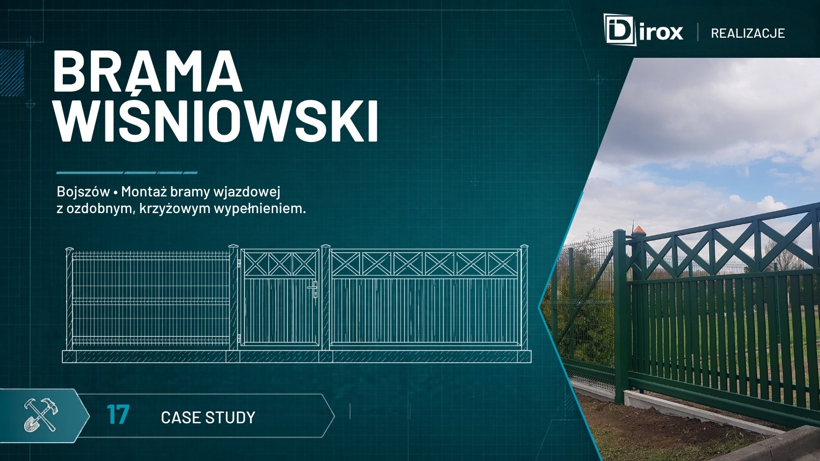 Wykonanie montażu bramy wjazdowej Wiśniowski w Bojszowie - realizacja naszej firmy