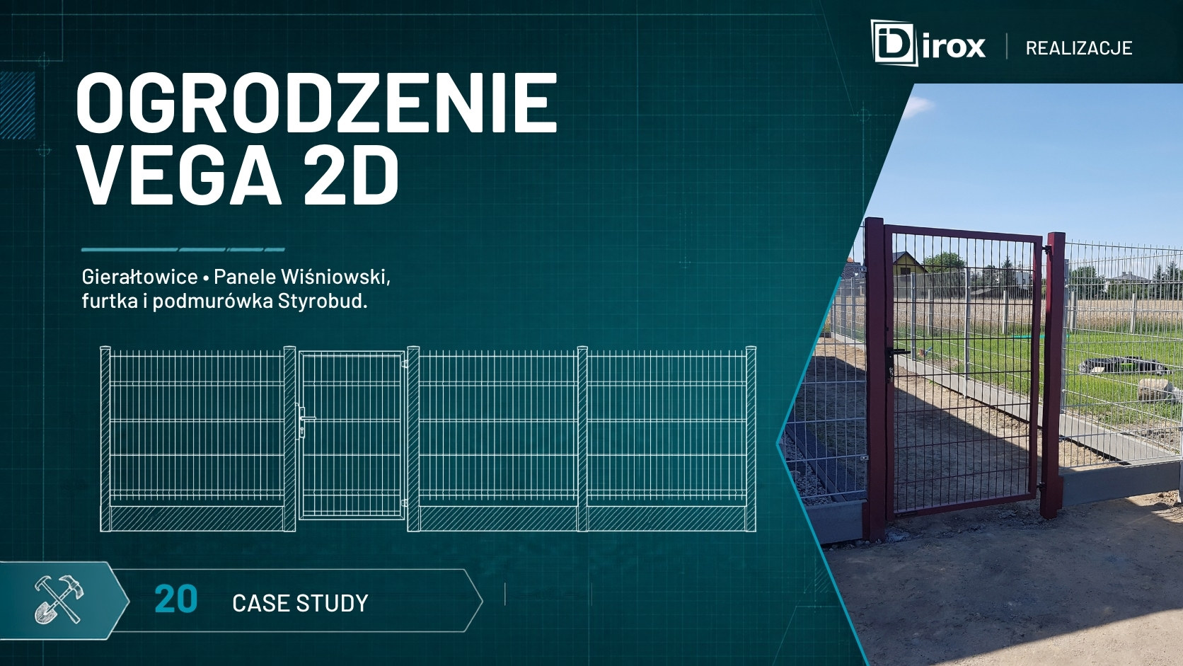 Realizacja ogrodzenia panelowego Wiśniowski model Vega w mieście Gierałtowice