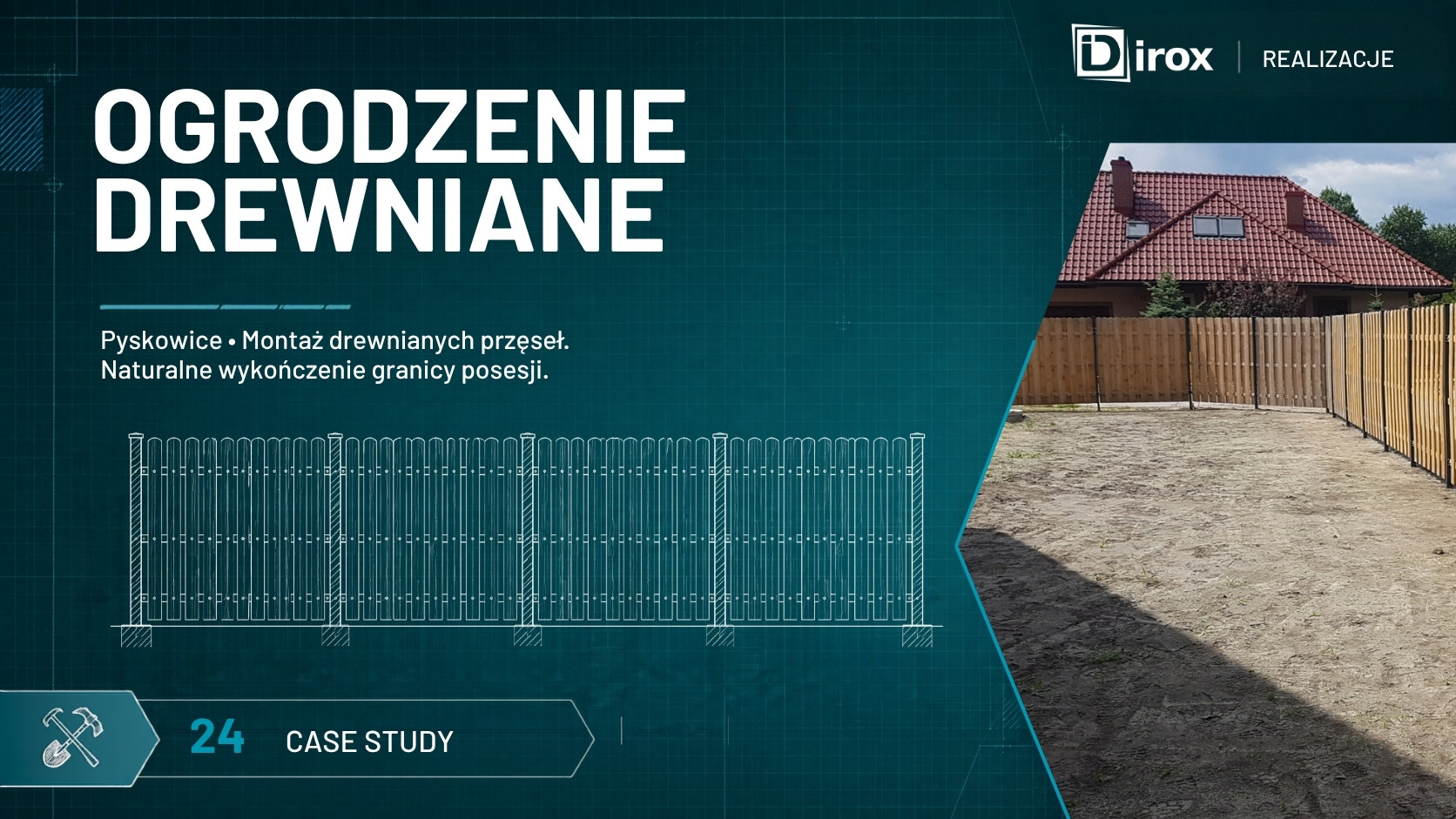 Montaż ogrodzenia z przęseł drewnianych w Pyskowicach